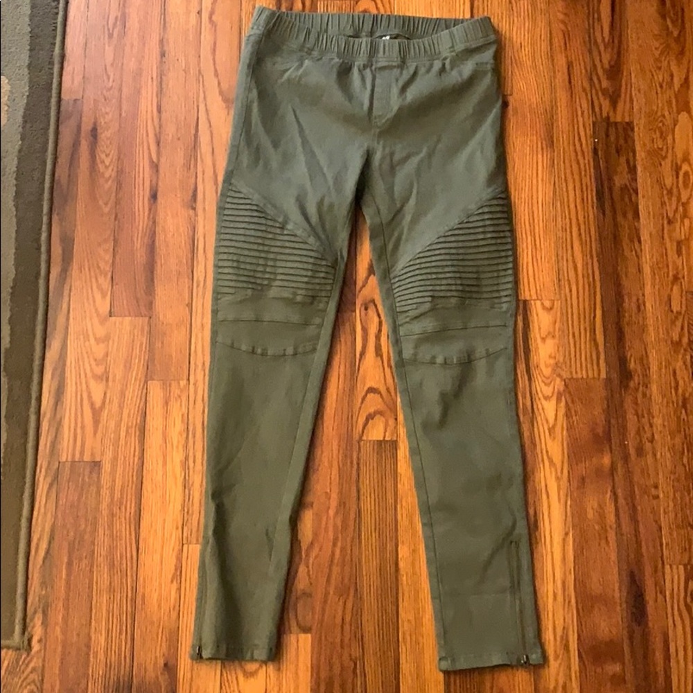 Olive green jeggings